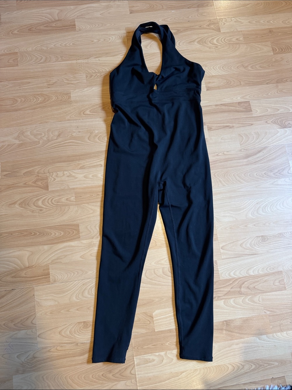 Fabletics Black Halter-Style Jumpsuit
